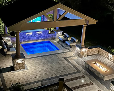 seating by pool